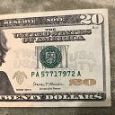 US $20 20 ドル紙幣 4 オブ ア カインド ブロークン チェーン 7 のシリアル番号 PA 57717972 A