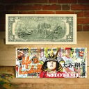 SHOHEI OHTANI ショータイム $2 米国ビル ライフ イズ ベースボール ジャパン アーティスト レンシーのサイン入り