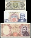 i-000708 イタリア 500、1000、10,000 リラ 1966。3 個。 VF