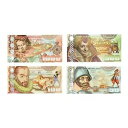 4 つの異なるファンタジー オランダ セイロン 2016 紙幣 Au-Unc のセット。