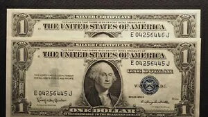 2 *連続* 1935H $1 シルバー証明書 *未流通* 送料無料! 1516