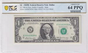1969-B $1 FRN 饹 FR-1905 K PCGS 祤 UNC 64 PPQ ߥ塼