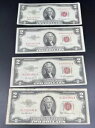 4 紙幣セット A B C 1953 $2 2 ドル法定通貨紙幣セット VG + #9991