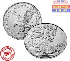 アメリカン イーグル 2021 1 オンス シルバー 未流通コイン (W) ?送料無料!
