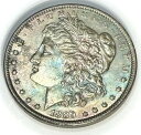 VTG 1889 モーガン シルバー ダラー $1 90% シルバー レインボー トーン トーン US コイン P ミント