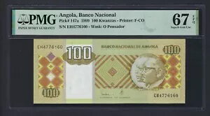 アンゴラ 100 クワンザ 1999 P147a 未流通グレード 67