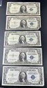 5 Note 1935 C D E F G $1 1 ドル ブルーノート シルバー証明書セット ロット VG/F #4
