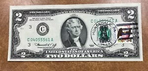 1976 ドル 2.00 紙幣 C フィラデルフィア切手 初日発行 ペンシルバニア州ホーンズデール