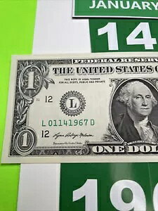 WORLD RESOURCE【KING店】の1 ドル誕生日メモ 1967 年 1 月 14 日。未流通。派手なシリアル番号｜アングル3