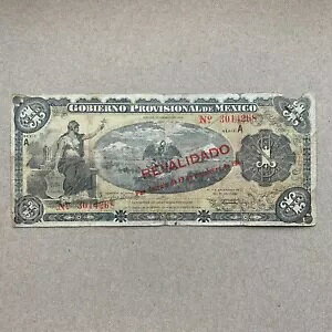 1914 ゴビエルノ暫定メキシコ 1 ペソ メキシコ通貨第二次世界大戦時代の紙幣