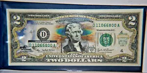 アメリカ 2003年 UNC 2ドル紙幣 カラー化国立公園 イエローストーン ワイオミング州 ケース入り COA付き