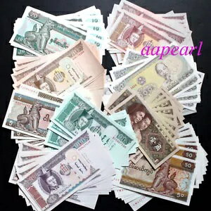 Lots 100 紙幣 10 種類の外国紙幣コレクション UNC 新品