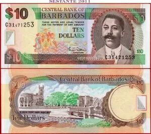 バルバドス 10 ドル、2000 P 62 UNC 100$ から送料無料