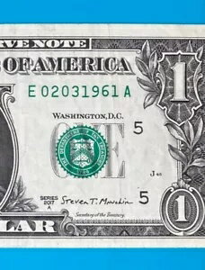 1961 年 2 月 3 日 / 1961 年 3 月 2 日 : E 02031961 誕生日メモ 1 ドル紙幣