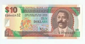 バルバドス 10 ドル紙幣、1999 年、P-56、UNC、北米の紙幣