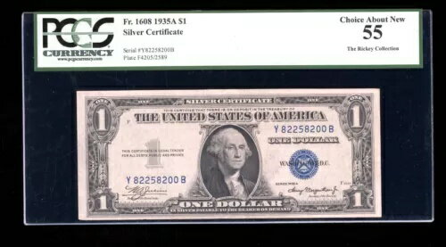DBR 1935-A $1 С Fr. 1608 YB ֥å PCGS 55 ꥢ Y82258200B