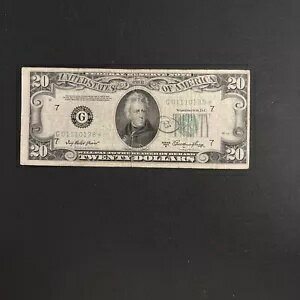 楽天WORLD RESOURCE【KING店】1950 年ボストン 20 ドル連邦準備銀行**スター紙幣 ** 中心からわずかに外れています