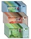 ディーラーロット 10X セット 3 UNC ウガンダ 2021-2019 紙幣 紙幣 #W15508