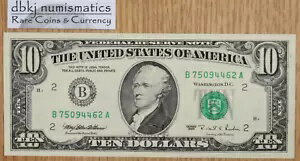 1995 年 $10 連邦準備銀行券 FRN - ニューヨーク - FR2023B - CU - クリップス非流通