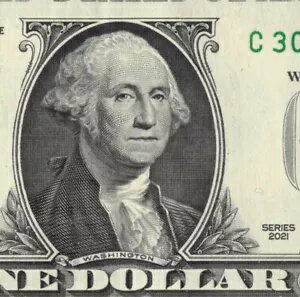 WORLD RESOURCE【KING店】の5 つ並んだ 7 のファンシー シリアル番号 1 ドル紙幣 C30777775A｜アングル2