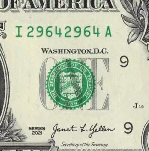 リピーター ファンシー シリアル番号 1 ドル紙幣 I29642964A 4 ペア 2s 4s 6s 9s