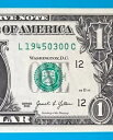 1945 年 3 月 : L 19450300 C 月 / 年 $1 1 ドル紙幣 (1945 - 03 ) *UNC*