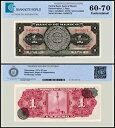 メキシコ 1 ペソ、1970 年、P-59l.2、UNC、シリーズ BIL、認証済み紙幣