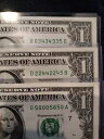 ファンシー シリアル番号 2021 リピーター トライナリー 1 ドル紙幣 3 枚セット