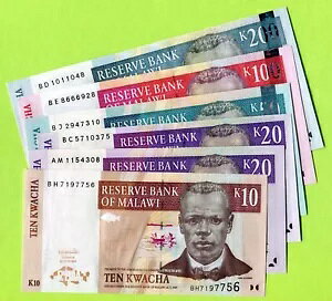 マラウイ 10 20 50 100 200 クワチャ 2004 2005 2007 P51 52a 52c 53c 54a 55 UNC