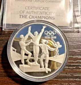 1993 オーストラリア $20 ドル オリンピック委員会チャンピオン 0.999 シルバー コイン プルーフ COA