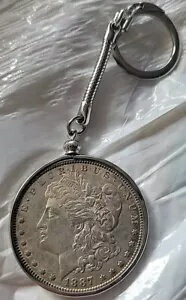 キーホルダー 1887- モーガン ドル 90% シルバー コイン