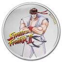 2021 フィジー シルバー 1 オンス 0.999 カラーライズ $0.50 ストリートファイター II リュウ コイン
