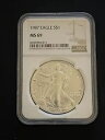 1987 NGC シルバー アメリカン イーグル ドル コイン MS69