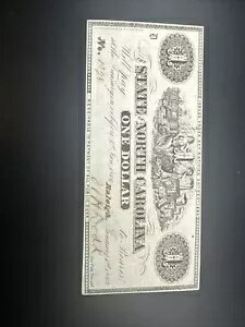 $1 1863 ローリー ノースカロライナ 廃止された通貨紙幣 ノースカロライナ州 1394