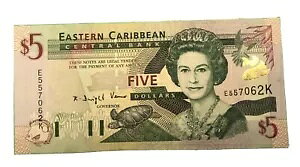 東カリブ海 (2000) 5 ドル P37k2 Unc - クリスプ ジェム