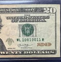 2013 ドル 20 ファンシー シリアル番号紙幣 トゥルー バイナリー 20 ドル 99.49% かっこよさ!