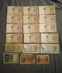 ヴィンテージから現代までのイタリア銀行の紙幣ロット