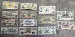 W/M 混合ブラジル紙幣 1868 〜 1883 年を紙に再印刷します。送料無料 ！