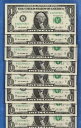 ??スターノートセット 2013 1 ドル紙幣 (8 地区) UNC..すべてのノートは 21 で終わります*