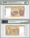 西アフリカ諸国 - ベナン 1000 フラン紙幣、2002 年、P-211Bm、PMG 67