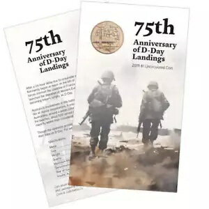 楽天WORLD RESOURCE【KING店】2019 $1 75th Ann.カード上の D-Day Al-Br Unc の