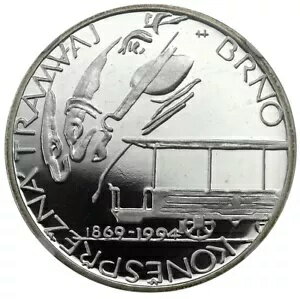 チェコ共和国 200 コルン 1994 NGC PR69 ブルノ路面電車 125 周年記念 レア