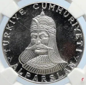 1971 トルコ マラズギルトの戦い ヴィンテージ シルバー イスラム 50 リラ コイン NGC i105669