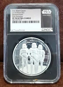 2019 スターウォーズ ニウエ NGC PF 70 1oz シルバー $2 「STORMTROOPER」 初回リリース/UC