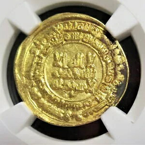 サーマーン朝。 「アブド・アル・マリク 1 世 (AH 343-350) 金ディナール AH 348。MS62 NGC。