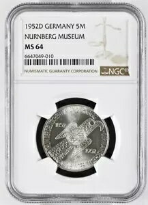 J 388 5 マーク ドイツ博物館 1952 年 D NGC MS 64 KM019-