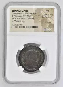  󥹥ƥ 1  AD 305-306 BI Nummus Issue as Caesar, Ticinum NGC ...