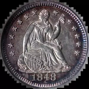 1848-P シーテッド リバティ ハーフダ