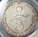 1801/0 PCGS AU 55 ブランズウィック ハノーファー 2/3 ターラー ジョージ III POP 1/0 (22043002C)