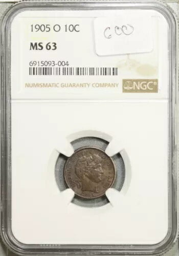 1905-O СС  10c NGC MS63 *ȡ* #3-004